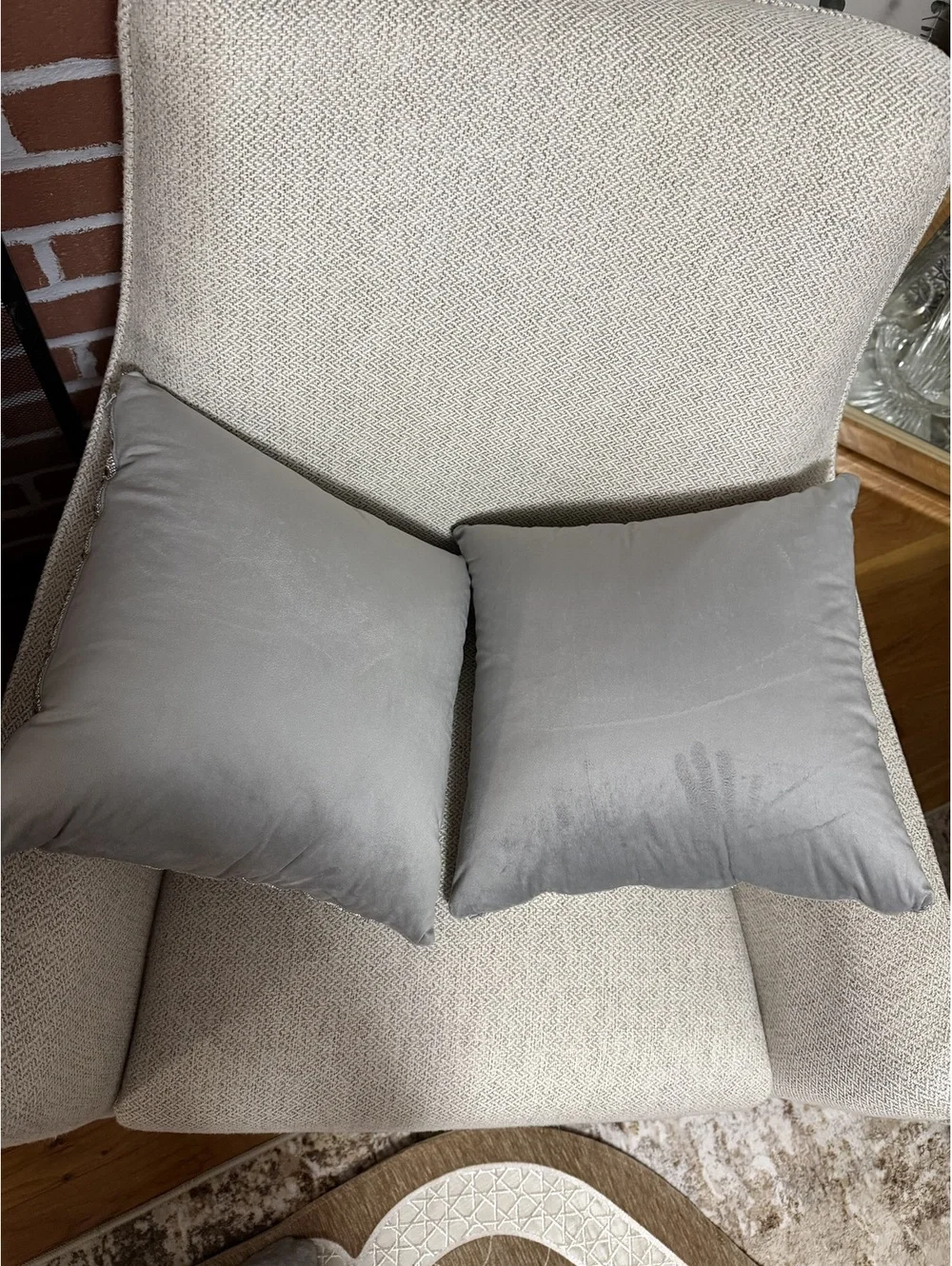 Silver Rhinestone Mesh Throw Pillow Covers Set of 2 Fits 18x18 or 20x20 Glam